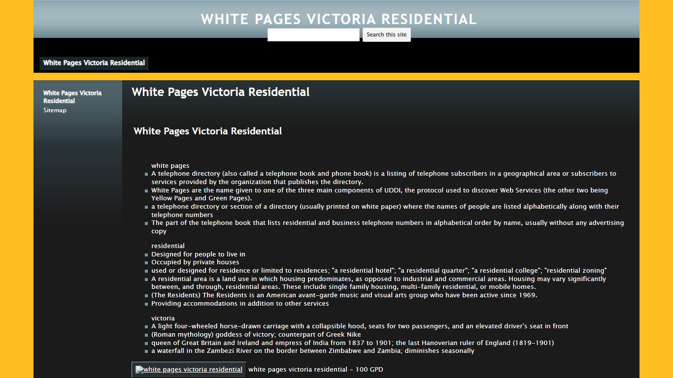 WHITE PAGES VICTORIA RESIDENTIAL - Google